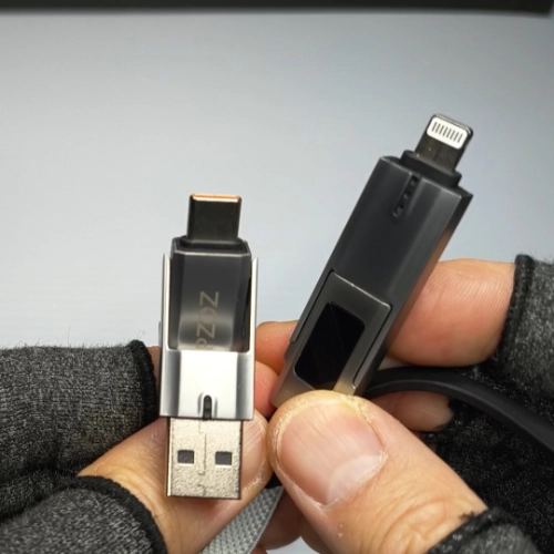 PZOZ 4 in 1 USBケーブル端子先（Type-C×Lightning）