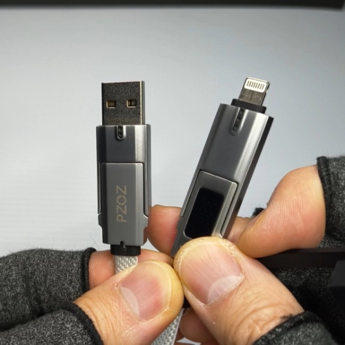 PZOZ 4 in 1 USBケーブル端子先（Type-A×Lightning）